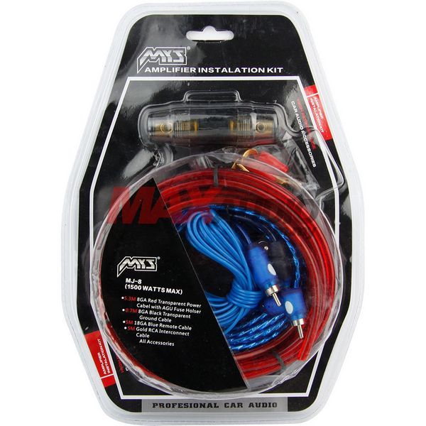 Buy MYS 8GA 1500 Watts Speaker Subwoofer Wire RCA Cable Car Audio Amplifier Installation Kit